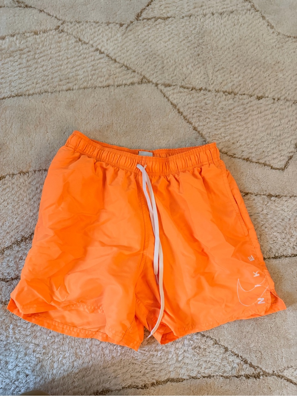 Men's Orange Shorts with Drawstring